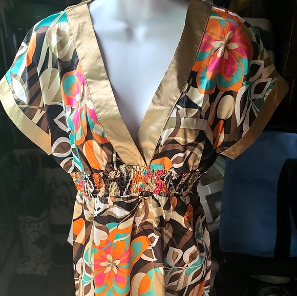 !!!HOST PICK!!! Viewon floral satin Kimono top sz S - Picture 2 of 7